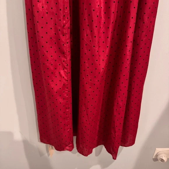NWT Abercrombie & Fitch Strapless Cutout Maxi Dress in Plum Dot, Size MP - Picture 7 of 13